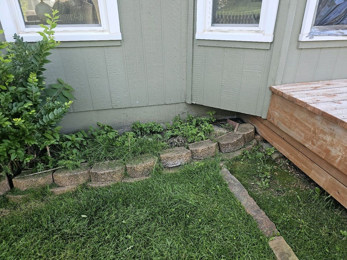 Lower-edge decay on engineered wood siding near the soil found during a home inspection in Olathe, KS