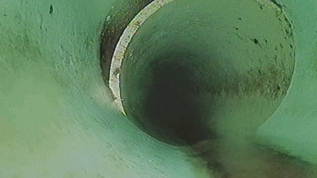 Offset joint in a PVC sewer line found during a sewer scope in Kansas City, MO